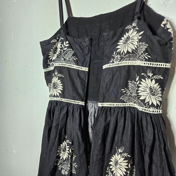 The Limited Dark Floral Babydoll Mini Dress Size 10 Whimsigoth Fairy Grunge Y2K - Picture 3 of 11